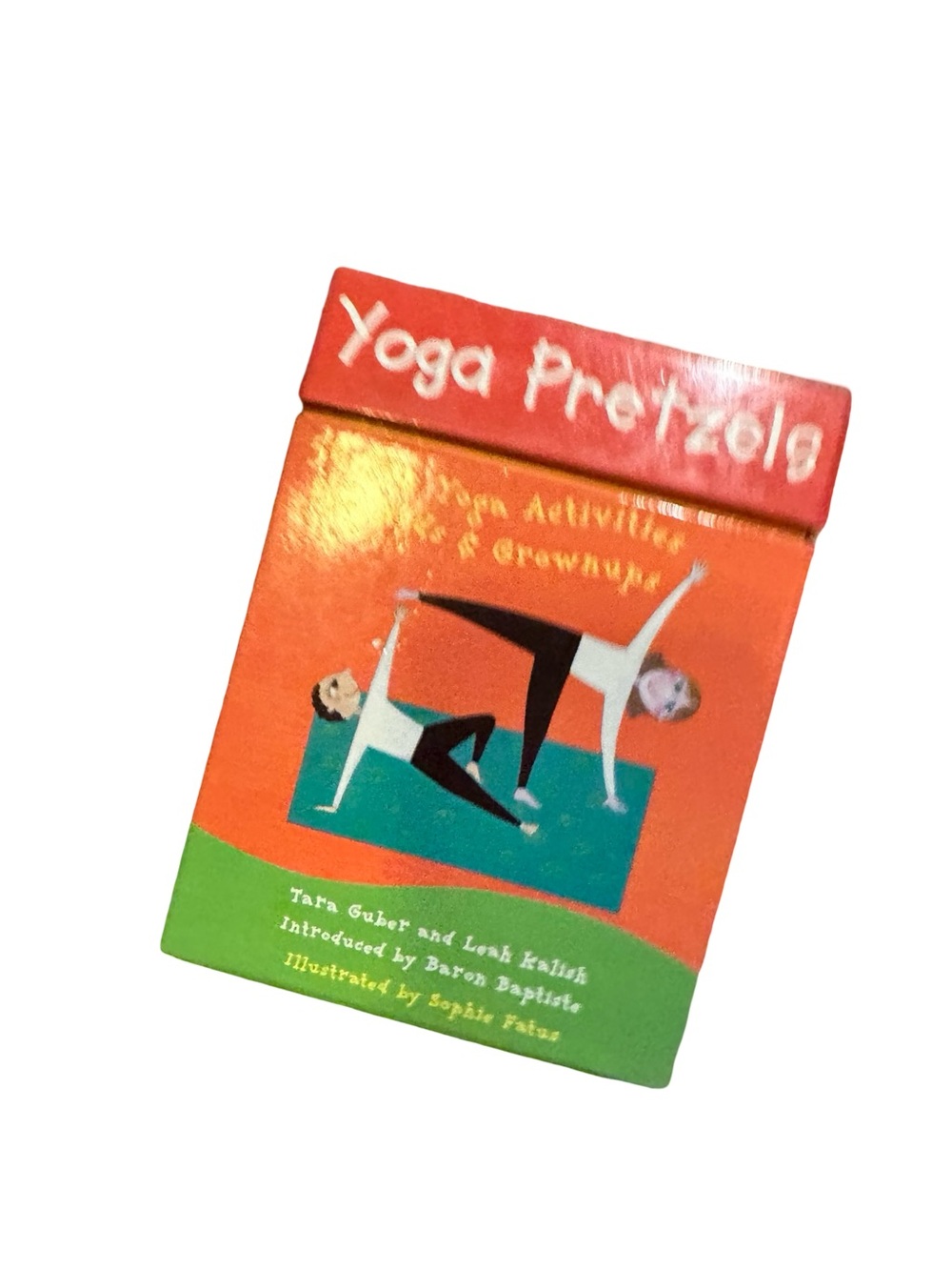 Yoga Pretzels Card Deck — Bright Orange & Green Box